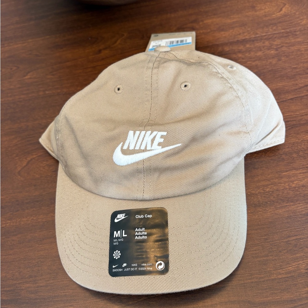 Nike Tan Club Cap with White Swoosh Logo
